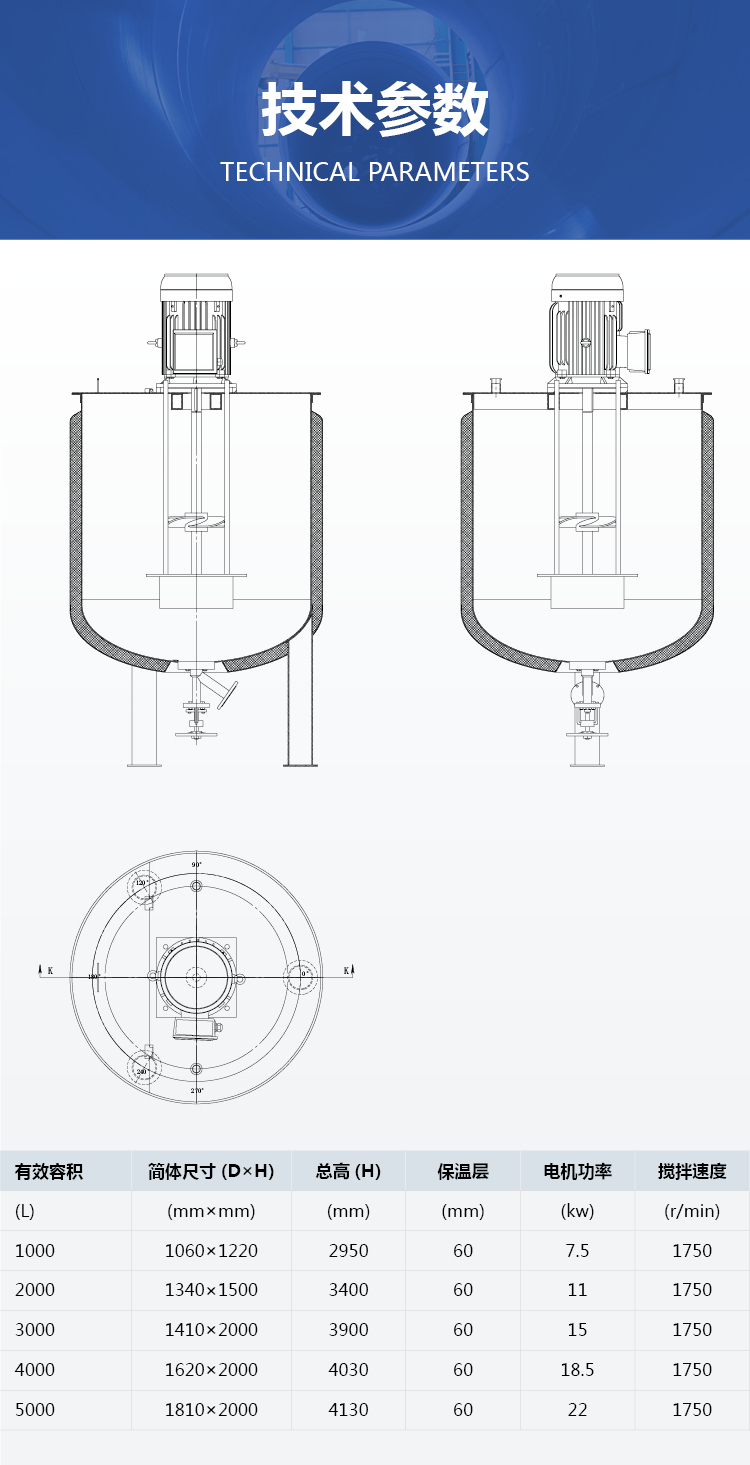 乳化罐技術(shù)參數(shù)